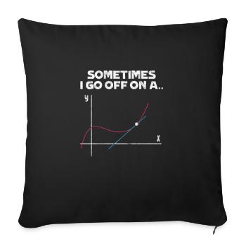 Mathematics - Sofa pillowcase 17,3'' x 17,3'' (45 x 45 cm) - black - Front