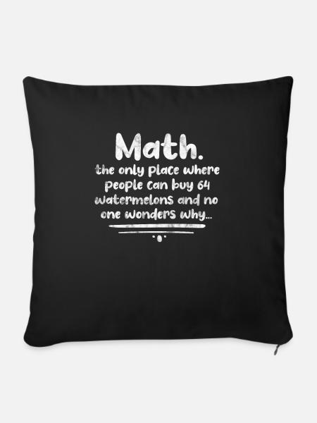 Mathematik - Sofakissenbezug 45 x 45 cm - Schwarz