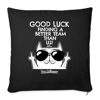 New job | Job change, farewell farewell gift - Sofa pillowcase 17,3'' x 17,3'' (45 x 45 cm) - black - Front