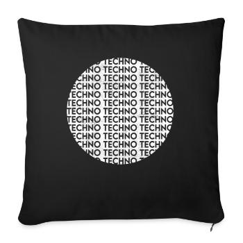 Techno - Sofakissenbezug 45 x 45 cm - Schwarz - Vorne