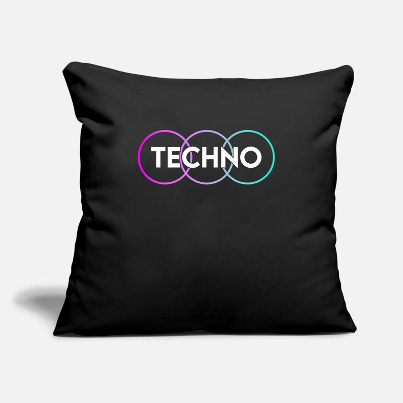 Techno Housse de coussin décorative 45 x 45 cm