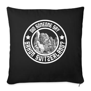 Saxon Switzerland - Sofa pillowcase 17,3'' x 17,3'' (45 x 45 cm) - black - Front