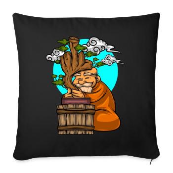 Miniature Trees Bonsai Middle Finger - Sofa pillowcase 17,3'' x 17,3'' (45 x 45 cm) - black - Front