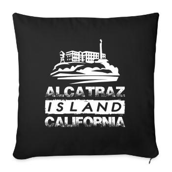 Alcatraz Insel Kalifornien in San Francisco - Sofakissenbezug 45 x 45 cm - Schwarz - Vorne
