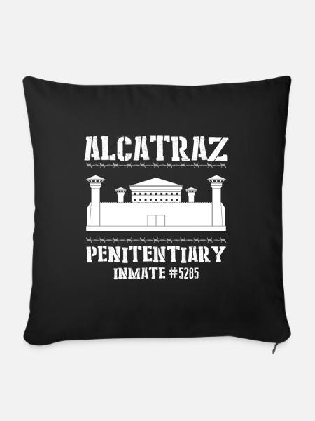 Alcatraz Gefängnismauer San Francisco Kalifornien - Sofakissenbezug 45 x 45 cm - Schwarz