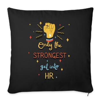 Quota de motivation des ressources humaines - Housse de coussin décorative 45 x 45 cm - noir - Devant