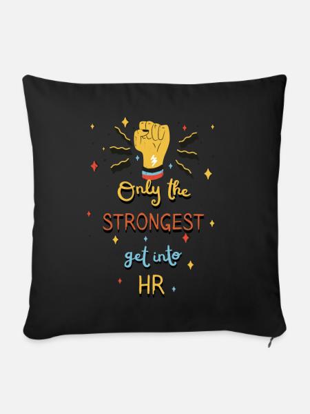 Human Resources Motivational Quote - Sofakissenbezug 45 x 45 cm - Schwarz
