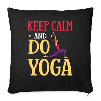 Yoga Licorne Débutant Entraînement Citations Méditation - Housse de coussin décorative 45 x 45 cm - noir - Devant
