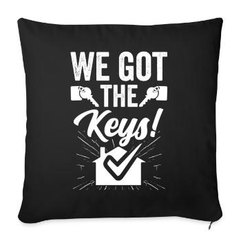 We have the key homeowner host - Sofa pillowcase 17,3'' x 17,3'' (45 x 45 cm) - black - Front