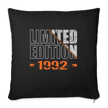 Limited Edition 1992 - Sofa pillowcase 17,3'' x 17,3'' (45 x 45 cm) - black - Front