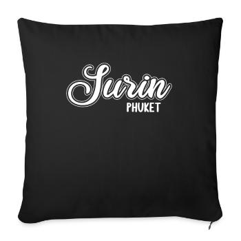 Vintage Thaïlande Asie Coucher de soleil Phuket Surin - Housse de coussin décorative 45 x 45 cm - noir - Devant