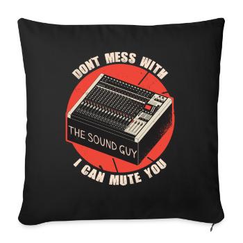 Funny Sound Guy Art For Audio Music Production - Sofakissenbezug 45 x 45 cm - Schwarz - Vorne