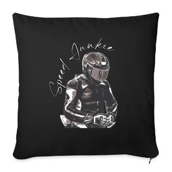 Speed Junkie - Sofa pillowcase 17,3'' x 17,3'' (45 x 45 cm) - black - Front
