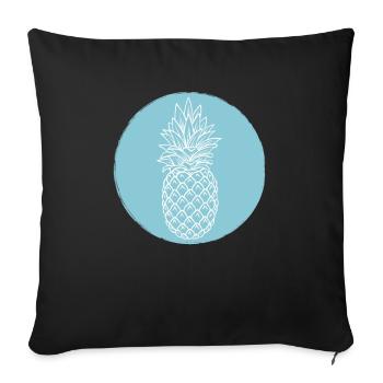 Pineapple - Sofa pillowcase 17,3'' x 17,3'' (45 x 45 cm) - black - Front