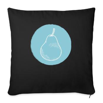 Pear - Sofa pillowcase 17,3'' x 17,3'' (45 x 45 cm) - black - Front