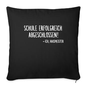Hausmeister Facility Manager Hauswart - Sofakissenbezug 45 x 45 cm - Schwarz - Vorne