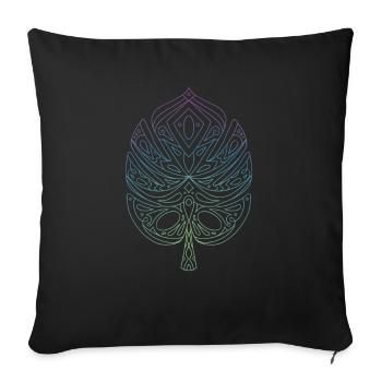 Spiritual Monstera Yoga Meditation Monstera Leaf - Sofa pillowcase 17,3'' x 17,3'' (45 x 45 cm) - black - Front