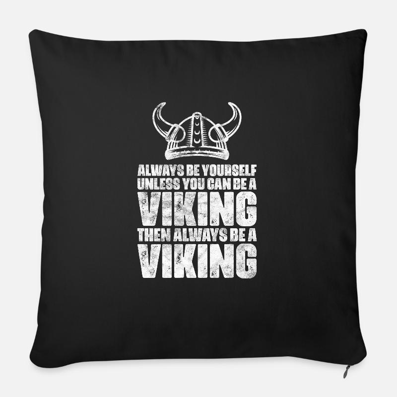 Wikinger - Sofakissenbezug 45 x 45 cm - Schwarz