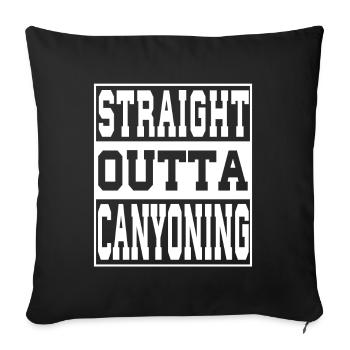 Canoe saying funny - Sofa pillowcase 17,3'' x 17,3'' (45 x 45 cm) - black - Front