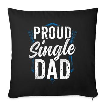Fier parent seul parent seul parent seul parent - Housse de coussin décorative 45 x 45 cm - noir - Devant