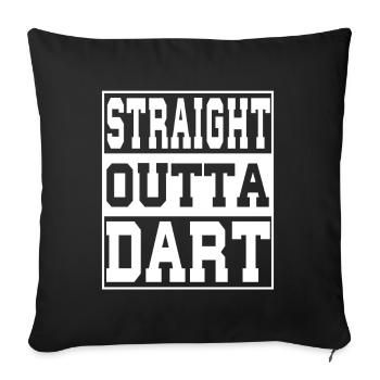 Dart saying funny - Sofa pillowcase 17,3'' x 17,3'' (45 x 45 cm) - black - Front