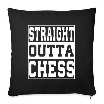 Chess saying funny - Sofa pillowcase 17,3'' x 17,3'' (45 x 45 cm) - black - Front