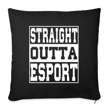 Esport dit drôle - Housse de coussin décorative 45 x 45 cm - noir - Devant