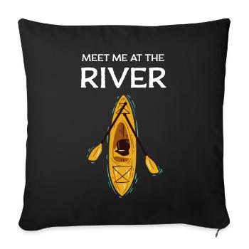 Canoe Canoeing Paddle Water Sports Rower - Sofa pillowcase 17,3'' x 17,3'' (45 x 45 cm) - black - Front