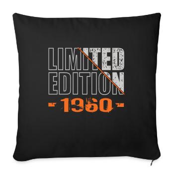 Édition limitée 1960 - Housse de coussin décorative 45 x 45 cm - noir - Devant