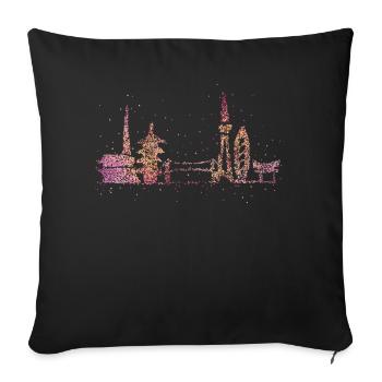 Tokyo Skyline Silhouette City Trip Japan Gift - Sofa pillowcase 17,3'' x 17,3'' (45 x 45 cm) - black - Front