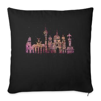 Berlin Skyline Silhouette City Trip Germany - Sofa pillowcase 17,3'' x 17,3'' (45 x 45 cm) - black - Front