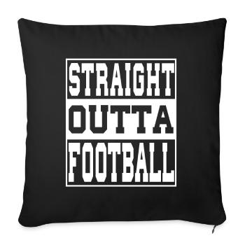 Football saying funny - Sofa pillowcase 17,3'' x 17,3'' (45 x 45 cm) - black - Front
