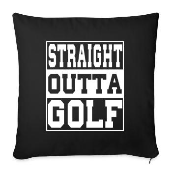 Golf saying funny - Sofa pillowcase 17,3'' x 17,3'' (45 x 45 cm) - black - Front