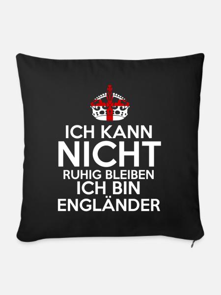England Engländer Englisches - Sofakissenbezug 45 x 45 cm - Schwarz
