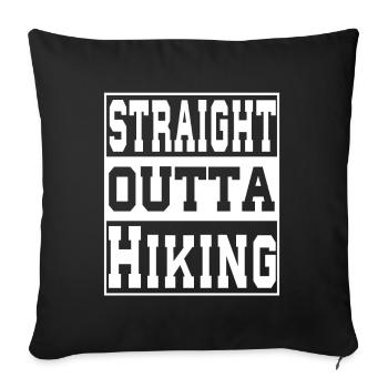 Hiking saying funny - Sofa pillowcase 17,3'' x 17,3'' (45 x 45 cm) - black - Front