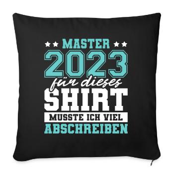Master 2023 Abschluss Geschenk Studium Absolvent - Sofakissenbezug 45 x 45 cm - Schwarz - Vorne