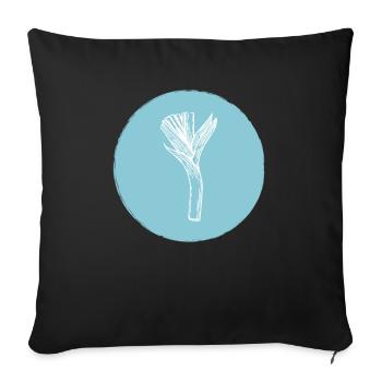 Leek - Sofa pillowcase 17,3'' x 17,3'' (45 x 45 cm) - black - Front