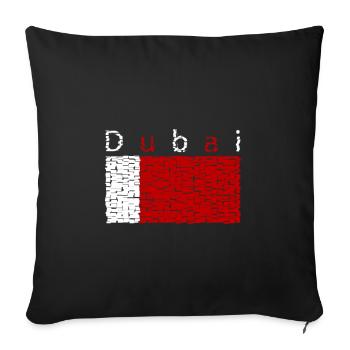 Dubai Flag United Arab Emirates UAE - Sofa pillowcase 17,3'' x 17,3'' (45 x 45 cm) - black - Front