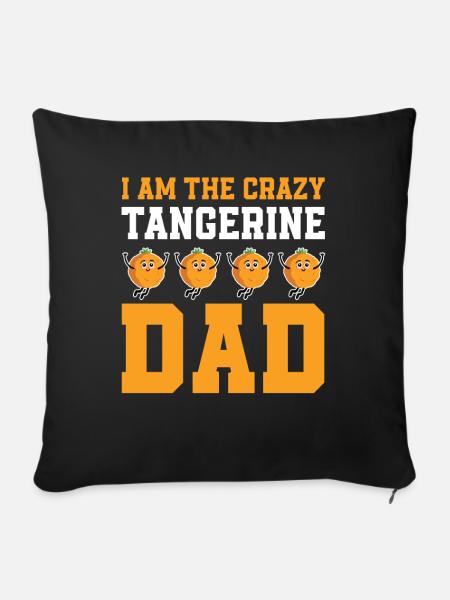 Verrückter Mandarine Papa - Sofakissenbezug 45 x 45 cm - Schwarz