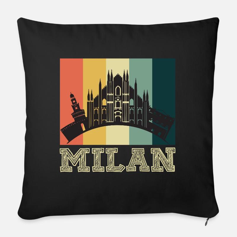 Mailänder Dom aus Mailand Italien - Sofakissenbezug 45 x 45 cm - Schwarz