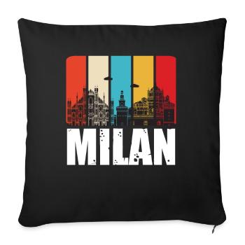 Milan Italy Milan Cathedral - Sofa pillowcase 17,3'' x 17,3'' (45 x 45 cm) - black - Front