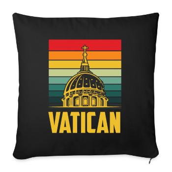 Vatican Church Leadership Italy Rome - Sofa pillowcase 17,3'' x 17,3'' (45 x 45 cm) - black - Front