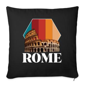 Rome Colosseum Retro Italy Ancient Tuscany - Sofa pillowcase 17,3'' x 17,3'' (45 x 45 cm) - black - Front