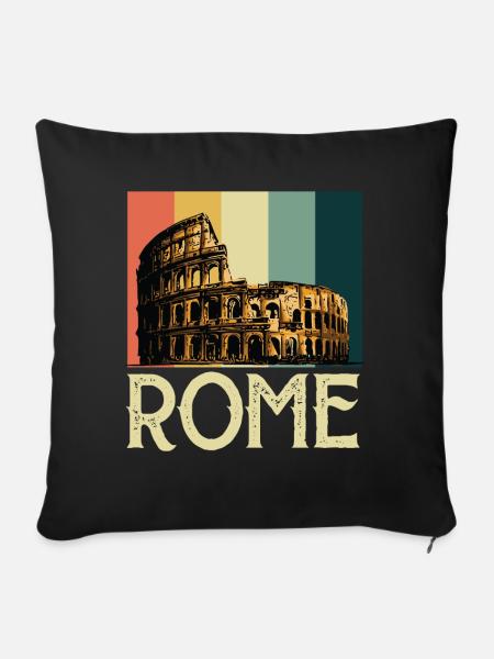 Kolosseum Römer Gladiatoren Italien Antik - Sofakissenbezug 45 x 45 cm - Schwarz