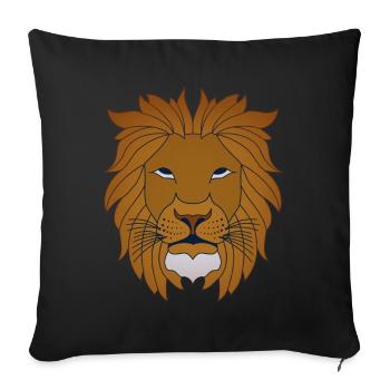 Wild animal motif with wild animals Wildlife - Sofa pillowcase 17,3'' x 17,3'' (45 x 45 cm) - black - Front