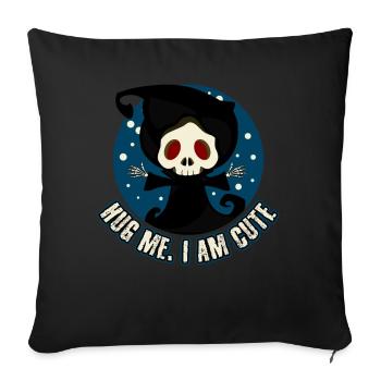 Sensenmann Hug Me Grim Reaper - Sofakissenbezug 45 x 45 cm - Schwarz - Vorne