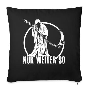 Sensenmann Menschenhasser Grim Reaper - Sofakissenbezug 45 x 45 cm - Schwarz - Vorne