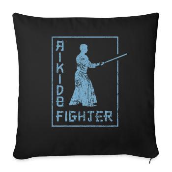 Aikido Fighter Martial Arts Martial Arts Lovers - Sofa pillowcase 17,3'' x 17,3'' (45 x 45 cm) - black - Front
