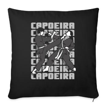 Capoeira Brazilian Martial Arts Training Hobby - Sofa pillowcase 17,3'' x 17,3'' (45 x 45 cm) - black - Front