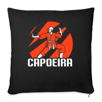 Capoeira Training Martial Arts Hobby Brazilian - Sofa pillowcase 17,3'' x 17,3'' (45 x 45 cm) - black - Front